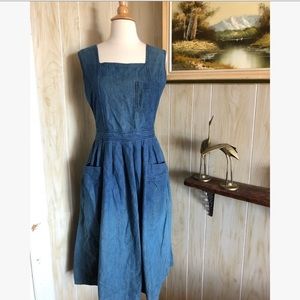 Farm-girl Denim Pinafore